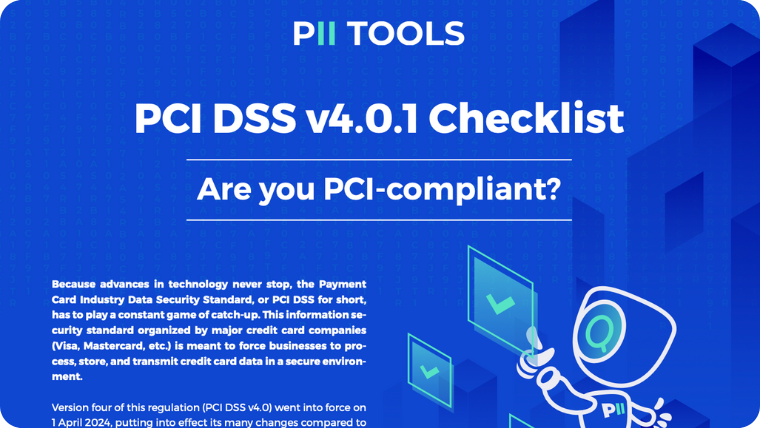 A picture for PCI DSS v4.0.1 Checklist to help you check your compliance PII Tools