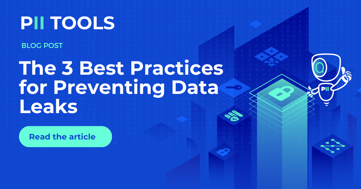 The 3 Best Practices for Preventing Data Leaks Blog Article Cover Picture by PII Tools