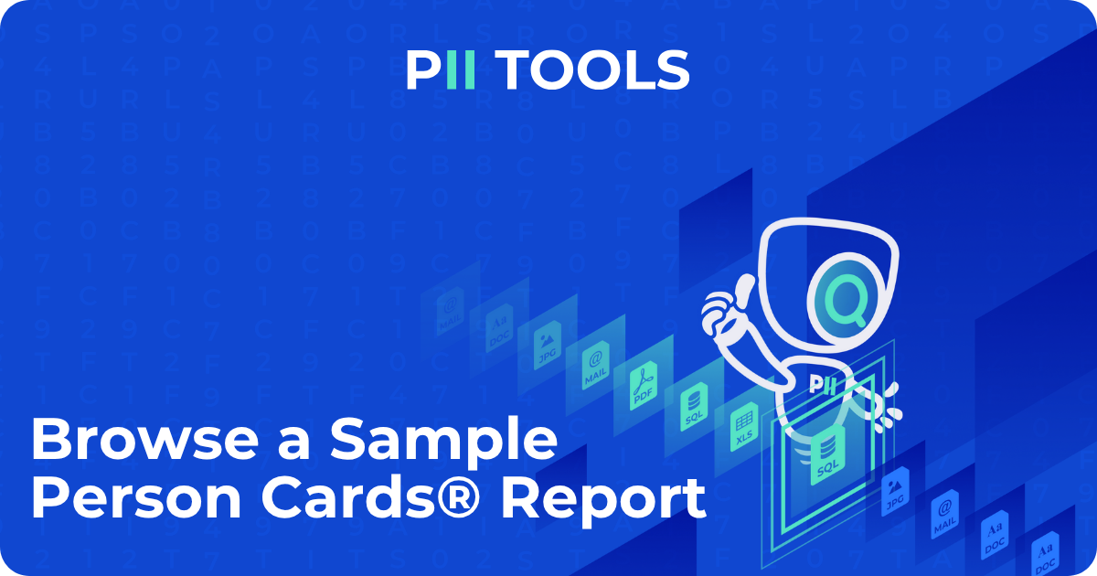 Browse a Person Cards Report by PII Tools