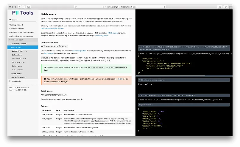 Powerful developer API for scanning automation.