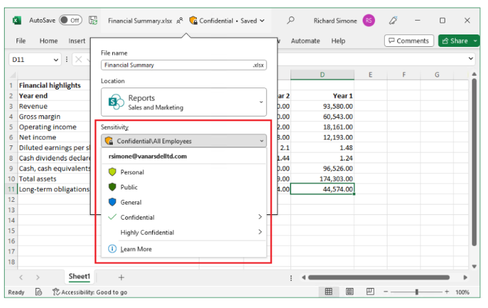 Microsoft Purview sensitivity labeling