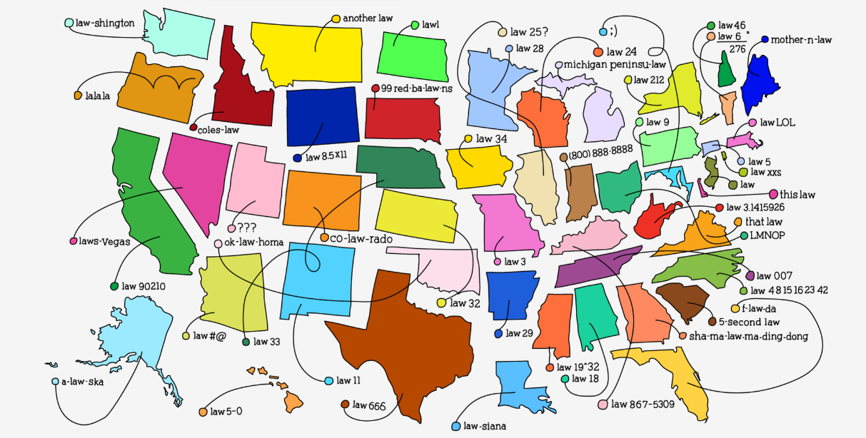 Data governance map of US states - NY Times